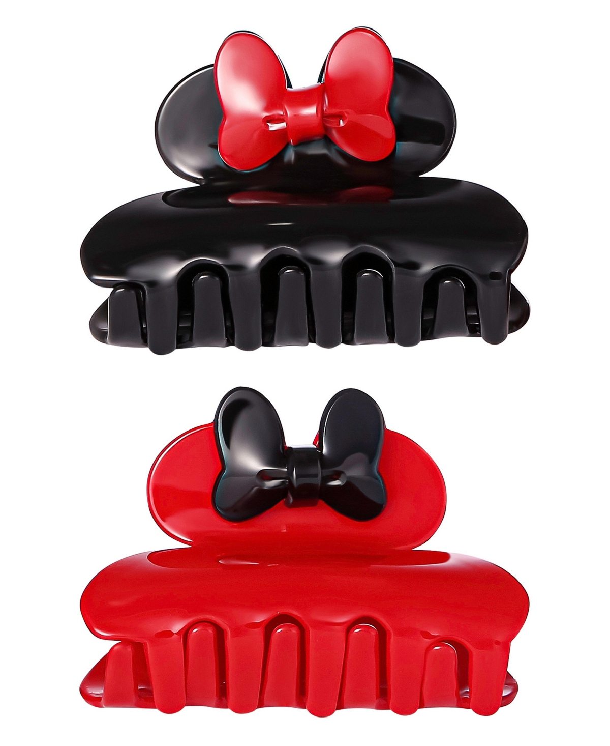 Disney Minnie Mouse Claw Clip Medium 2-Piece Set Official License - Red