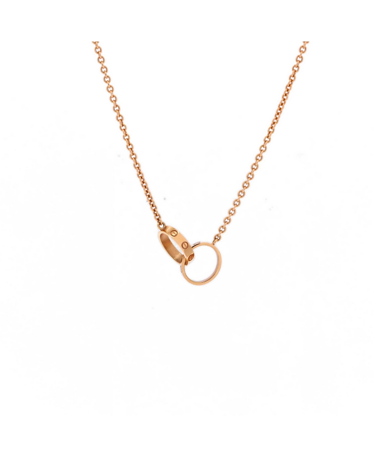 Pre-Owned Cartier Love Interlocking Necklace - 18k rose gold