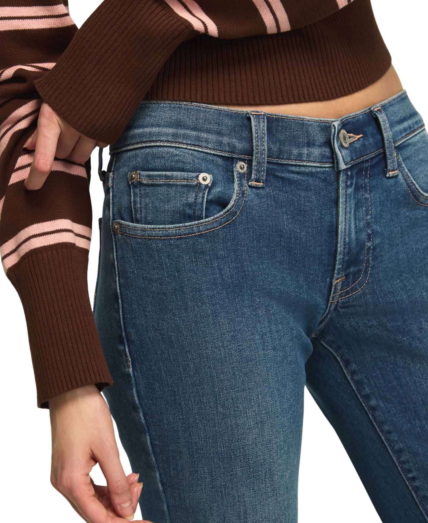 Женские джинсы Lucky Brand Sweet Flare Mid-Rise Cotton-Blend, цвет: Варёный — фото 4