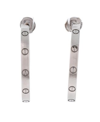 Cartier Love Large Hoop Earrings in 18K White Gold