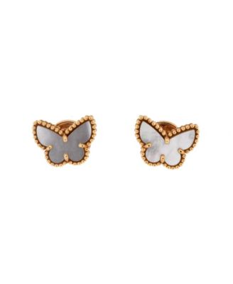 Pre-Owned Van Cleef and Arpels Sweet Alhambra Butterfly Stud Earrings