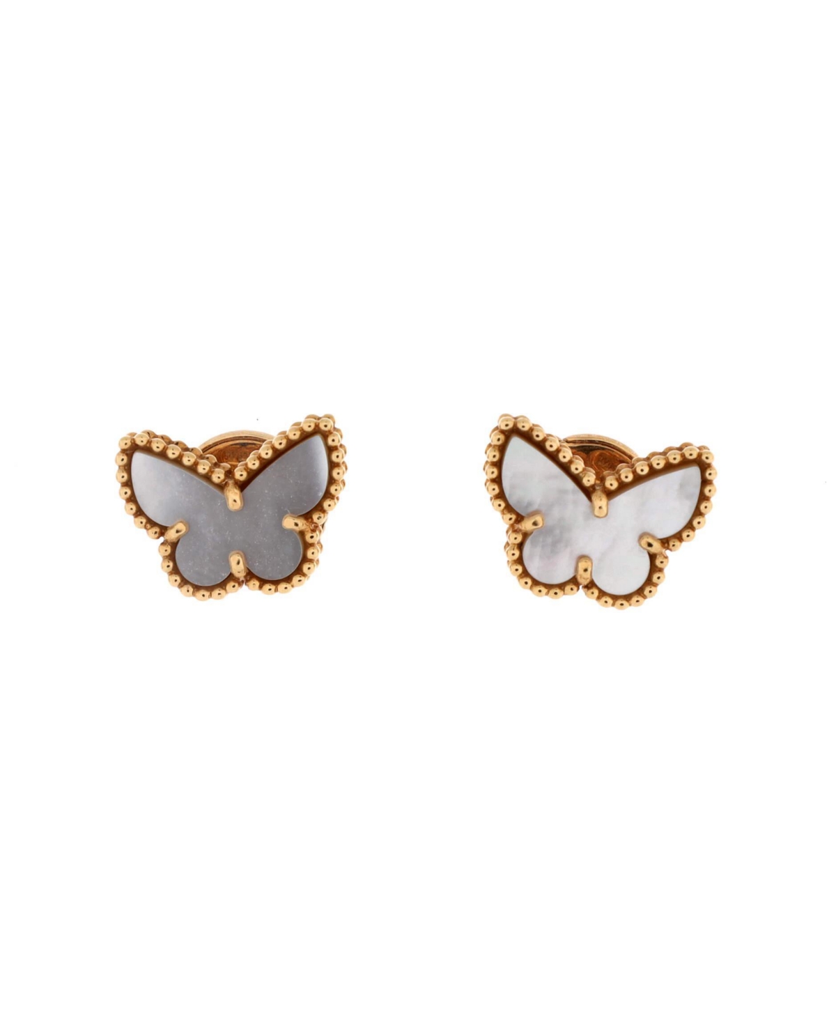 Pre-Owned Van Cleef and Arpels Sweet Alhambra Butterfly Stud Earrings - 18k yellow gold