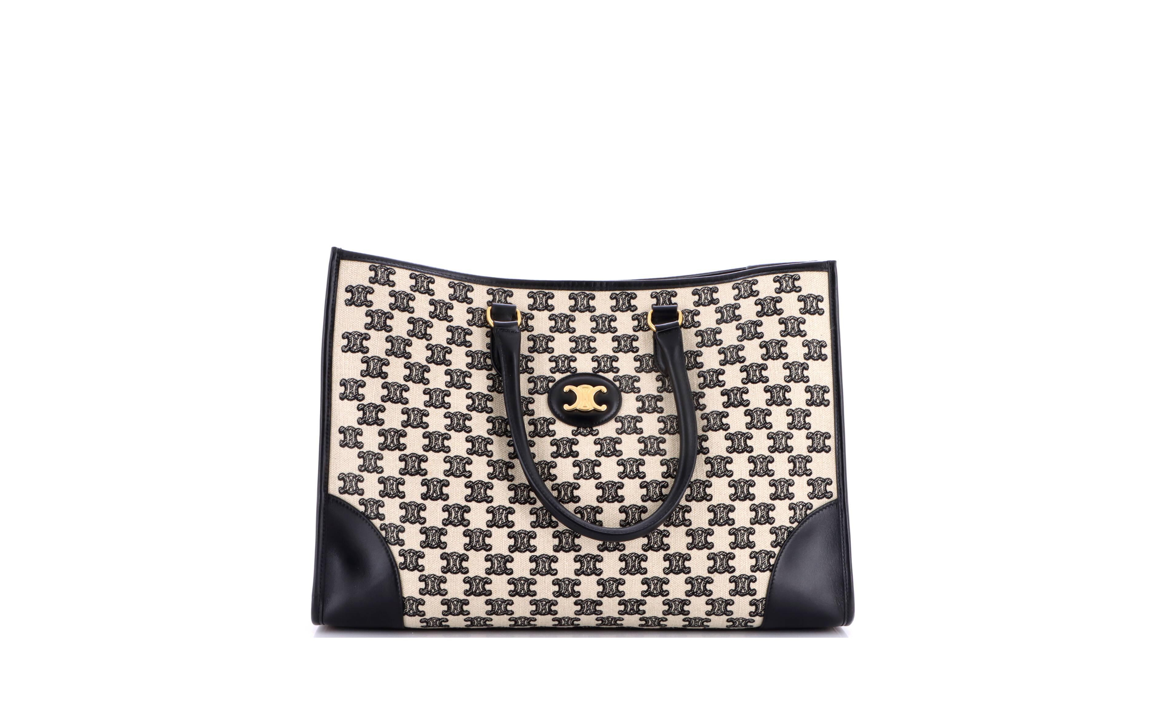 Pre-Owned Celine Horizontal Cabas Triomphe Canvas Tote