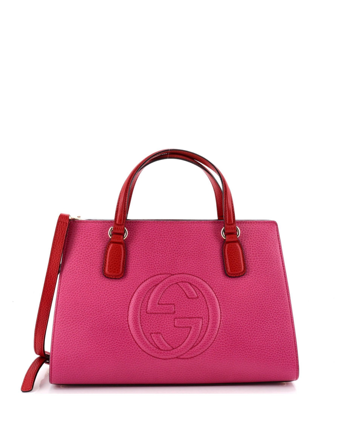 Pre-Owned Gucci Medium Soho Convertible Top Handle Satchel Leather