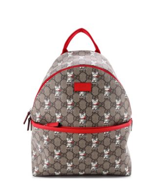 Small Children's Zip Backpack Printed GG Coated Canvas