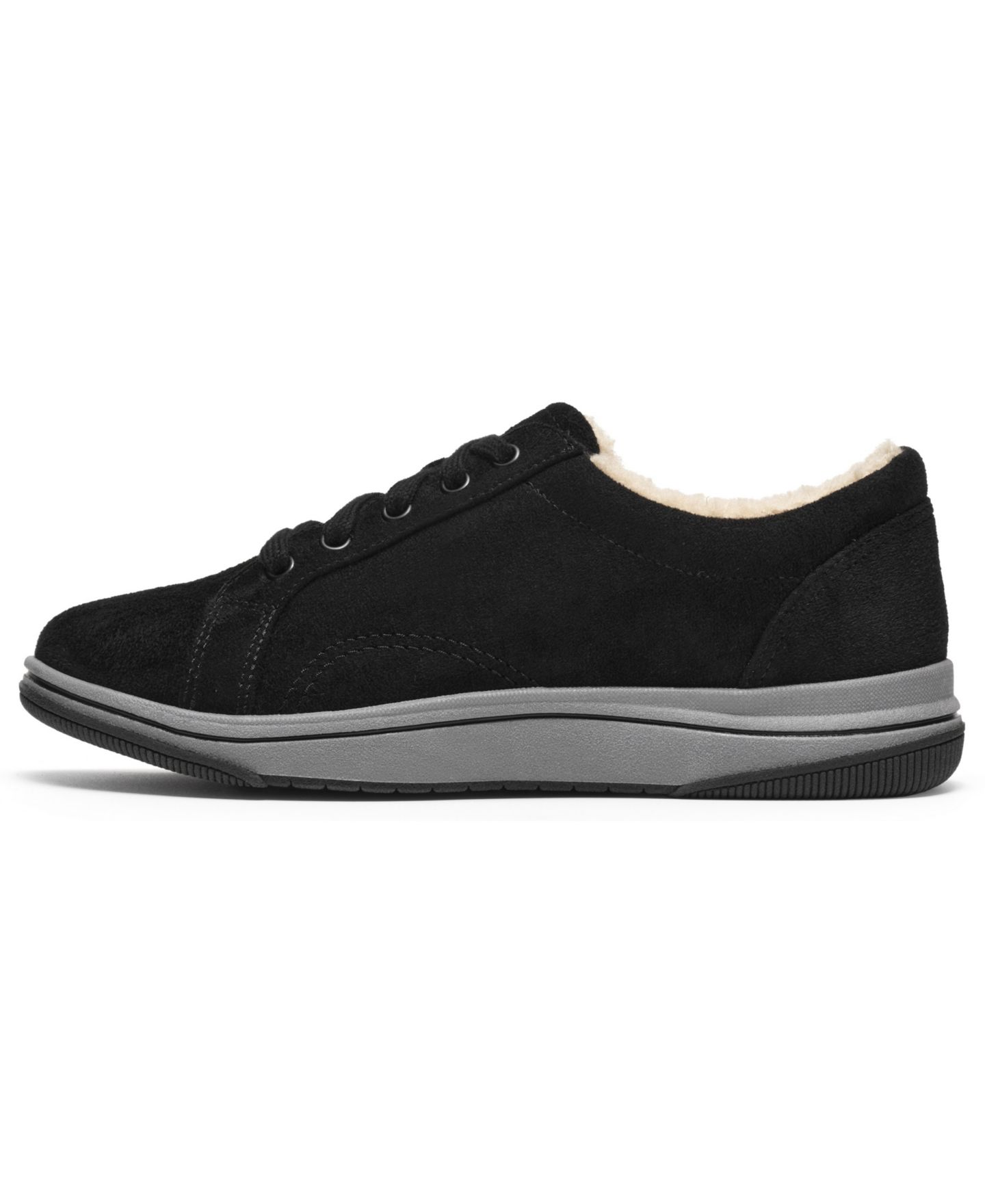 Женские кроссовки Clarks Breeze Warm Suede Faux Fur, цвет: Чёрный — фото 6