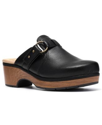 Women's Paizlee Ali Leather Block Heel Mule Clogs