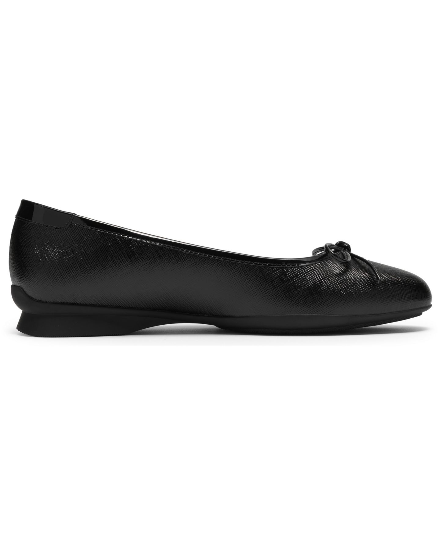 Женские балетки Clarks Collection Jazmynn Bow Round Toe Flats, цвет: Чёрный — фото 2