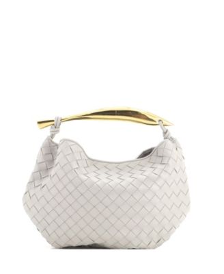 Sardine Top Handle Intrecciato Leather Tote, 13"W x 8"H x 1.5"D