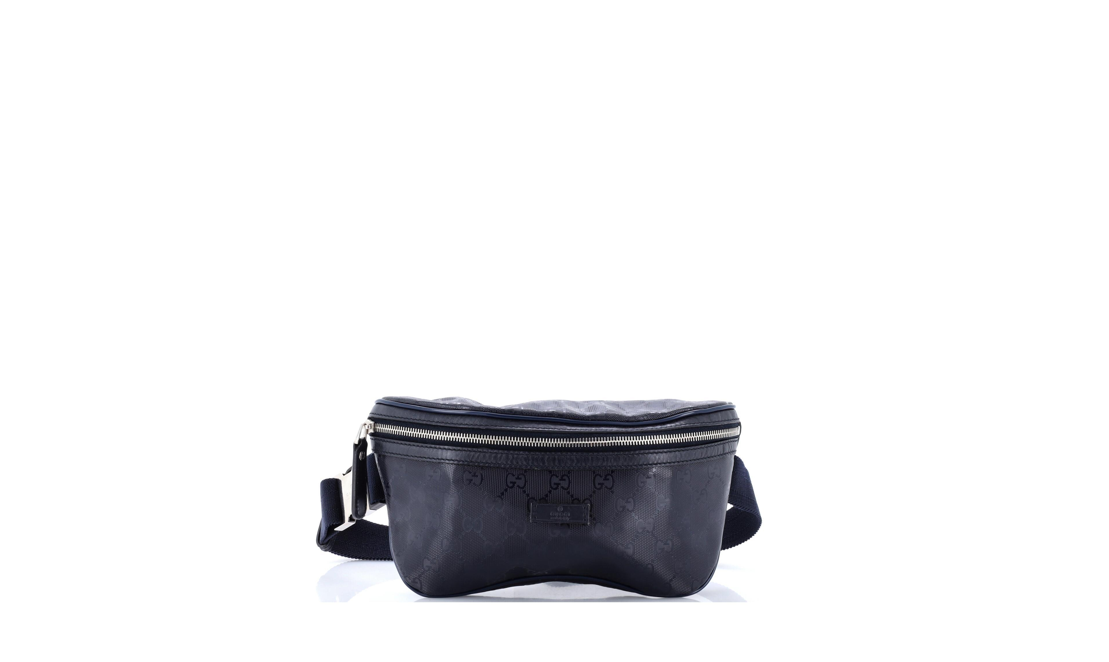 Pre-Owned Gucci Medium Leather Gg Imprime Belt Bag
