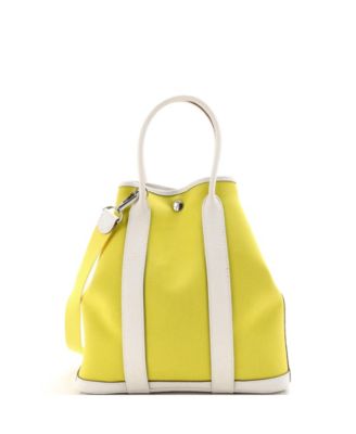 HERM&Eacute;S Pre-Owned Garden File Leather and Canvas Tote