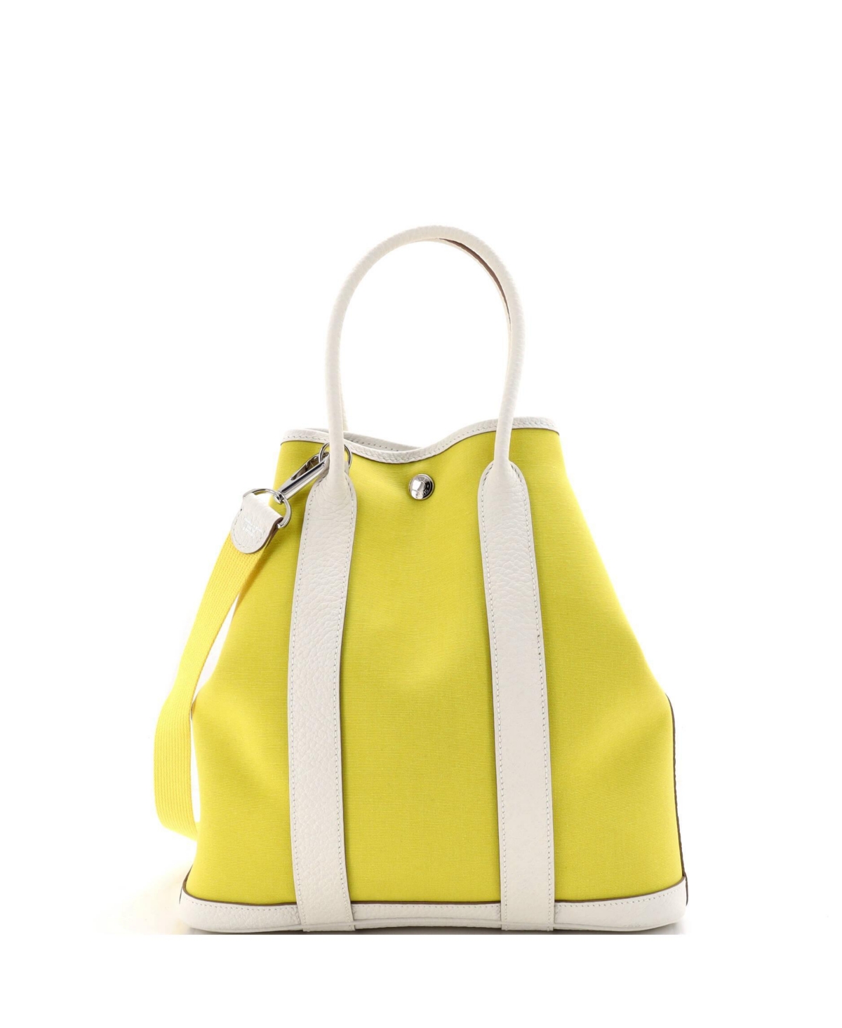 HERMES Pre-Owned Garden File Leather and Canvas Tote