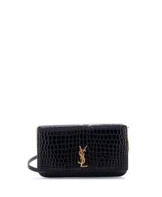 Classic Monogram Phone Holder Shoulder Bag Embossed Leather