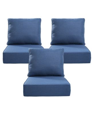 6" Thick Outdoor Cushions 24X24x6, Deep Seat Patio Cushions With Removable Cover