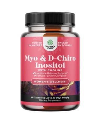 Myo-Inositol and D-Chiro Inositol with Choline For Women, 60 Count