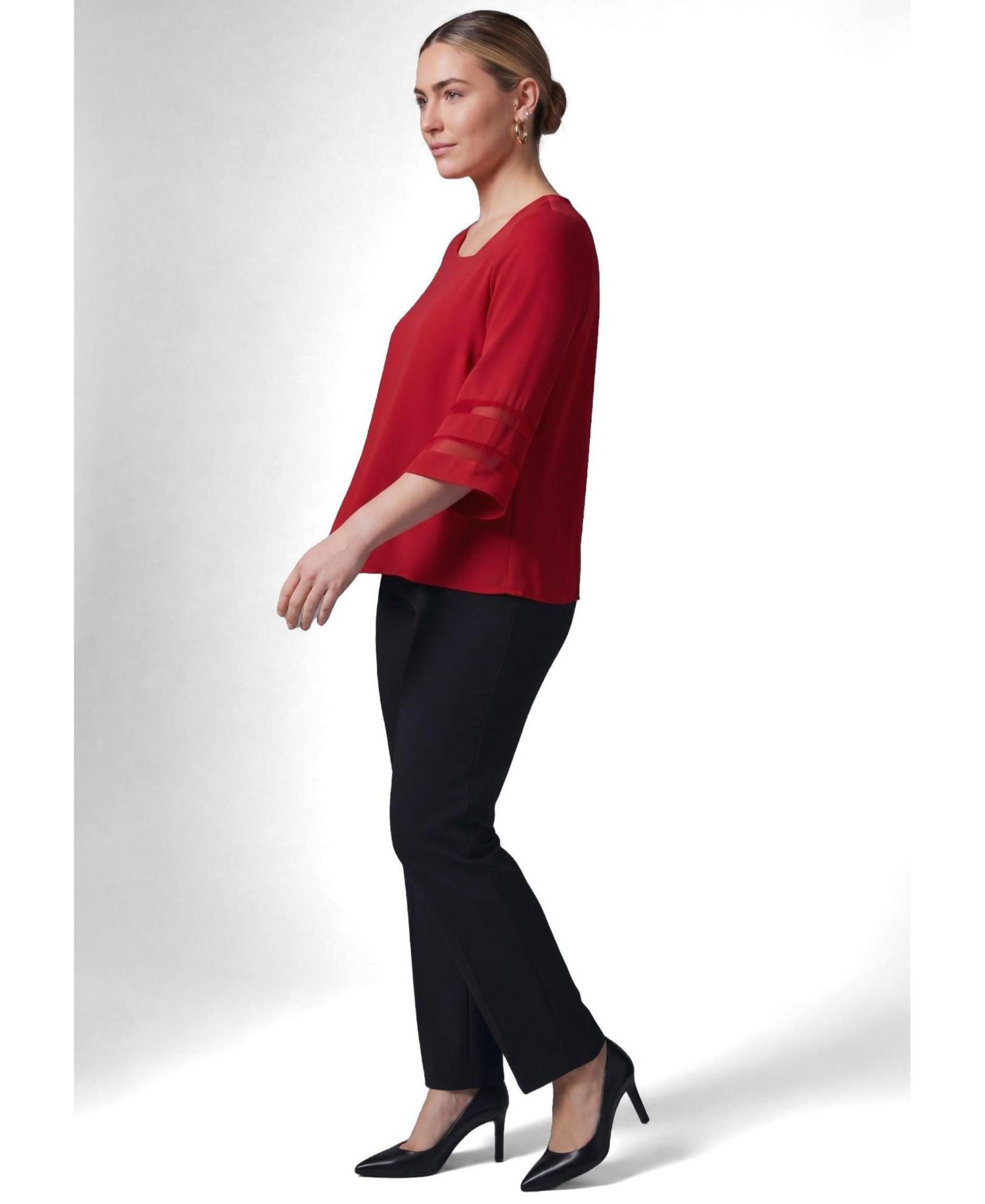 Women's Sheer Bell Sleeve Tunic