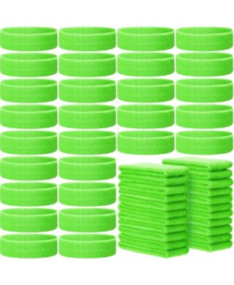 Kids Athletic Terry Cloth Headbands, 24-Piece Set