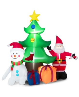 7.2 FT Inflatable Christmas Decoration Lighted Blow up Xmas Tree w/ Santa Claus
