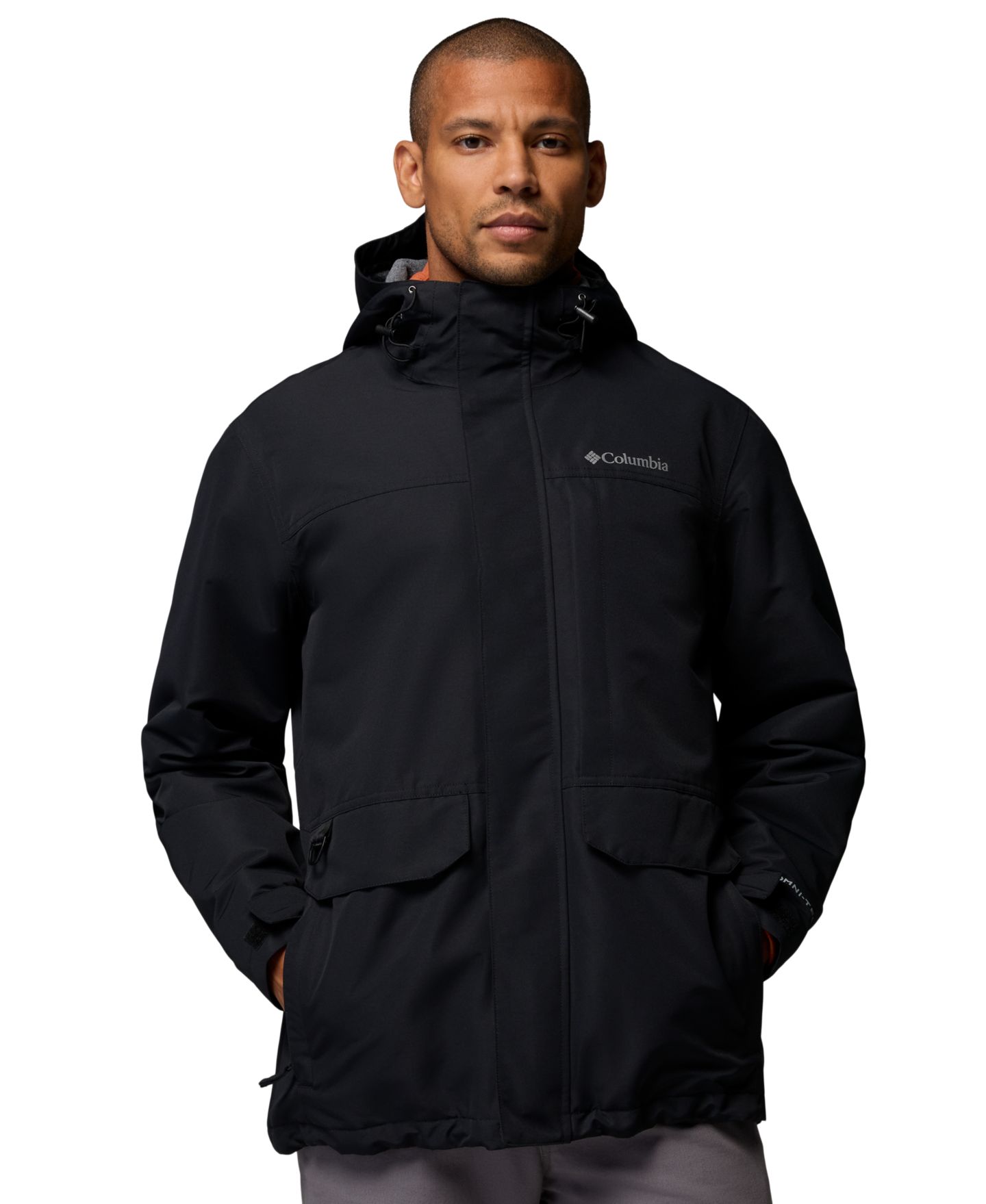 Мужская куртка Columbia Landroamer Fleece-Lined Waterproof Hooded, цвет: Чёрный — фото 1