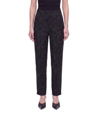 Women's High Waist Jacquard Trousers