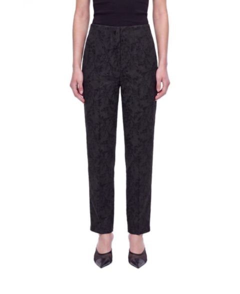 Женские брюки NOCTURNE High Waist Jacquard, цвет: Чёрный