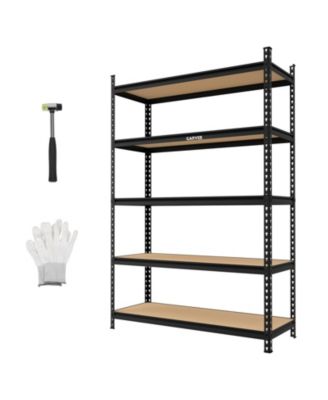 48 x 18 x 72.1 In 5-Tier Adjustable Metal Storage Rack - Heavy Duty Garage Organizer Shelf  For Kitchen, Pantry, Basement, Bathroom, Laundry