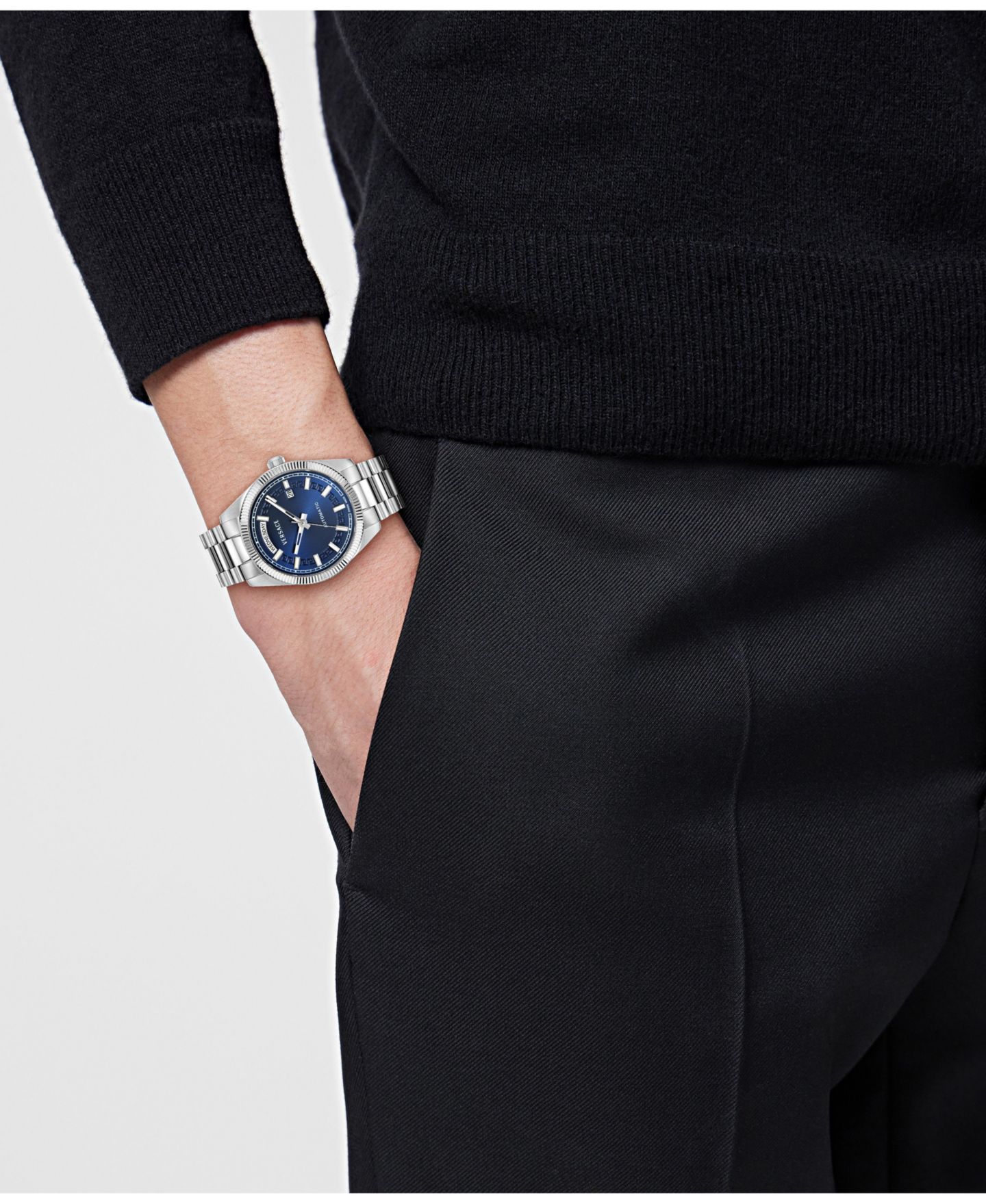 Мужские часы Versace Millenyium Automatic Two-Tone Stainless Steel Bracelet Watch 40mm — фото 4