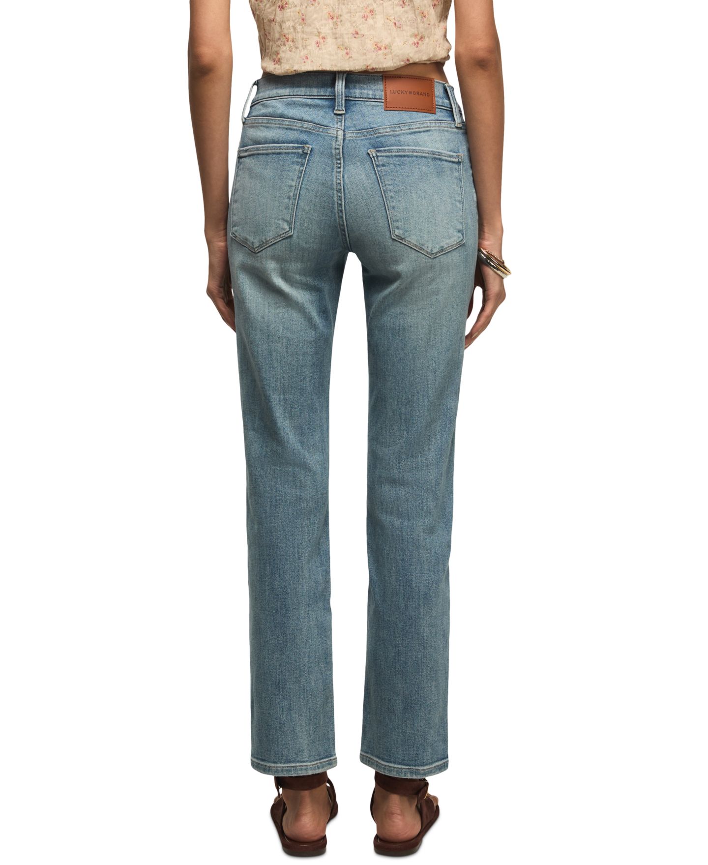 Женские джинсы Lucky Brand Zoe High-Rise Straight-Leg, цвет: Индиго варёный — фото 6