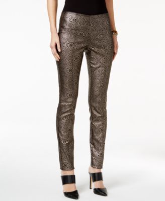 Alfani - Metallic Paisley-Print Pants