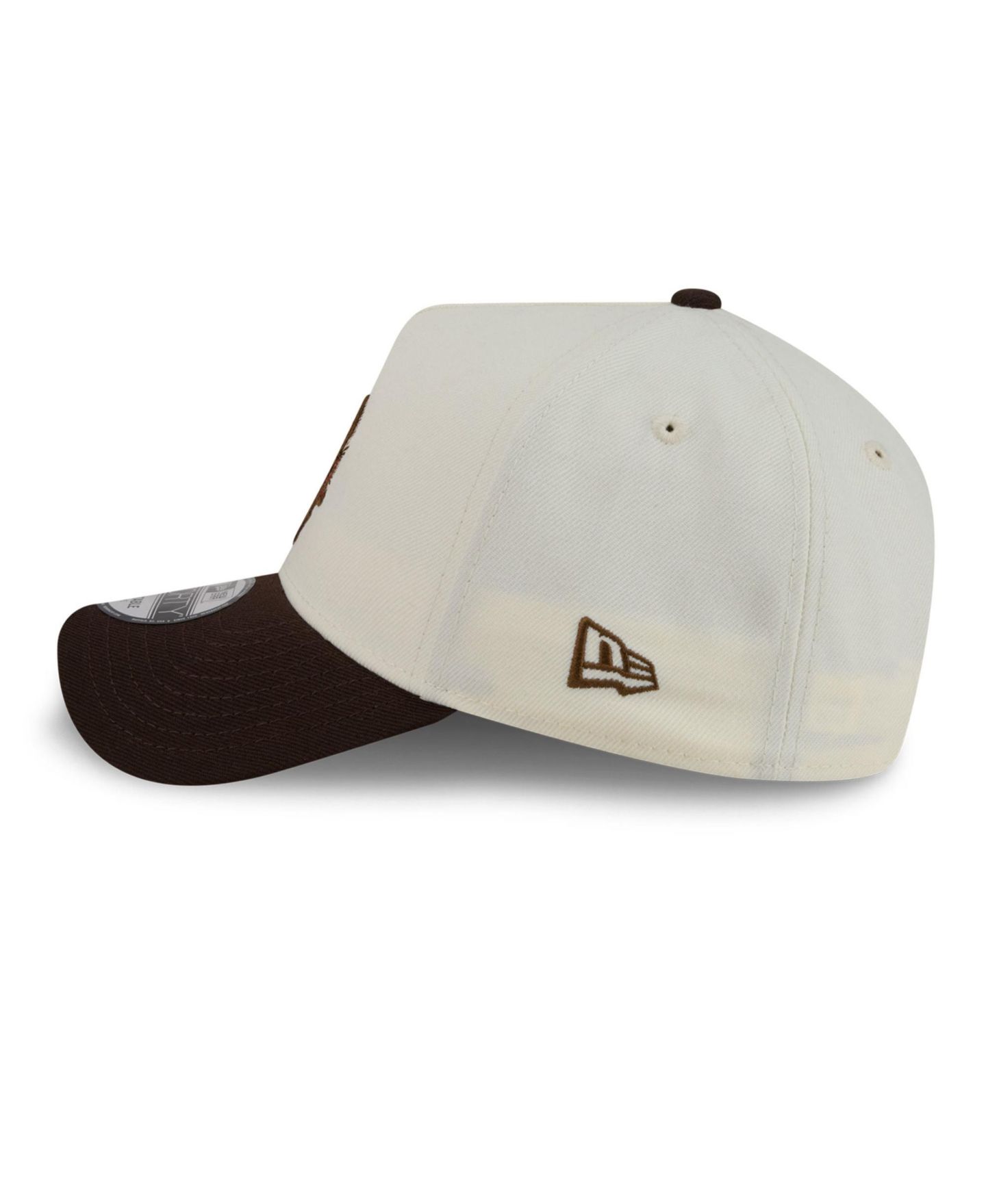 Мужская кепка New Era Cream/Brown Minnesota Vikings Pumpkin Spice A-Frame 9FORTY Adjustable Hat — фото 3