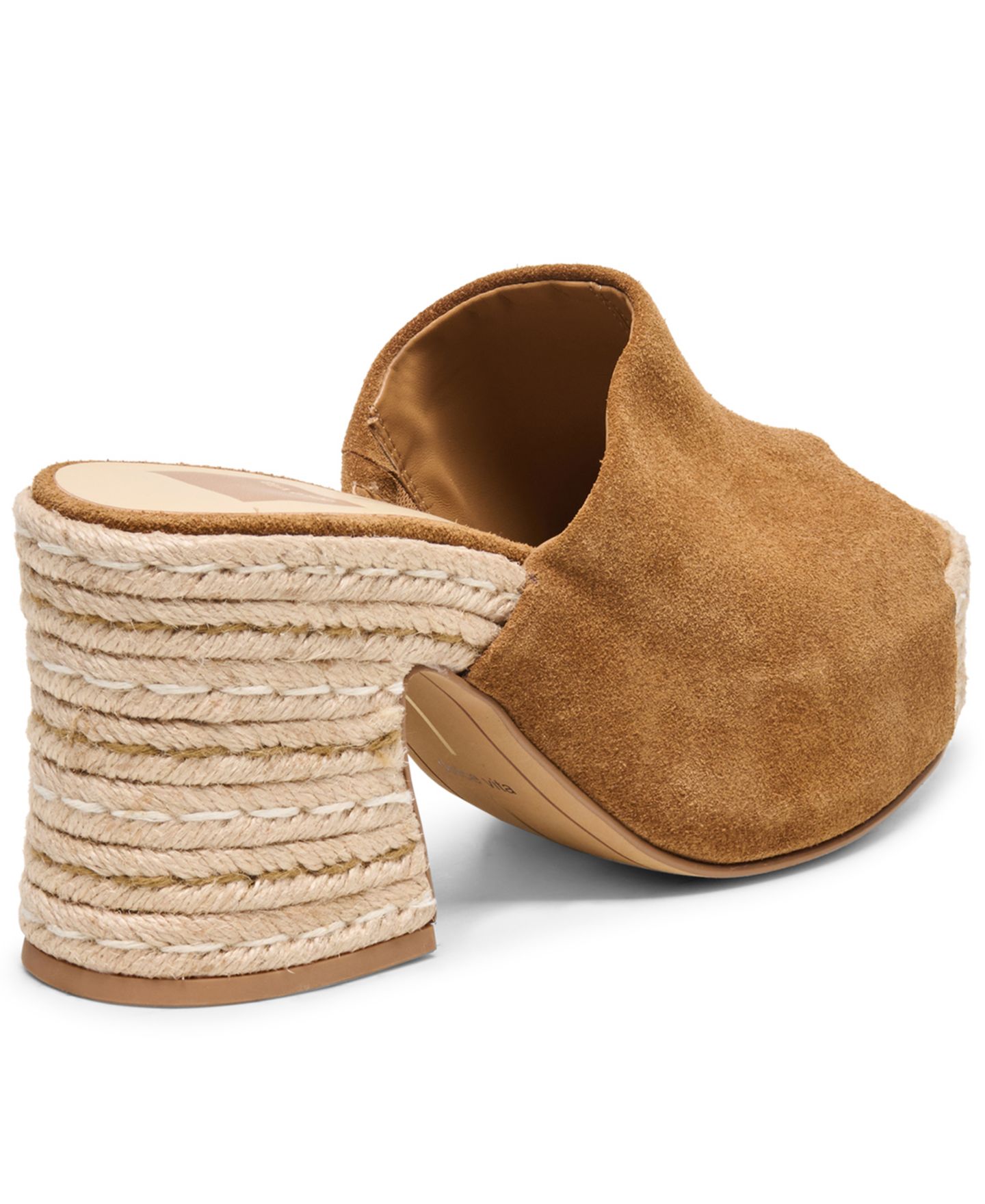Женские сандалии Dolce Vita Bodhi Espadrille Platform Block Heel, цвет: Коричневый замшевый — фото 6