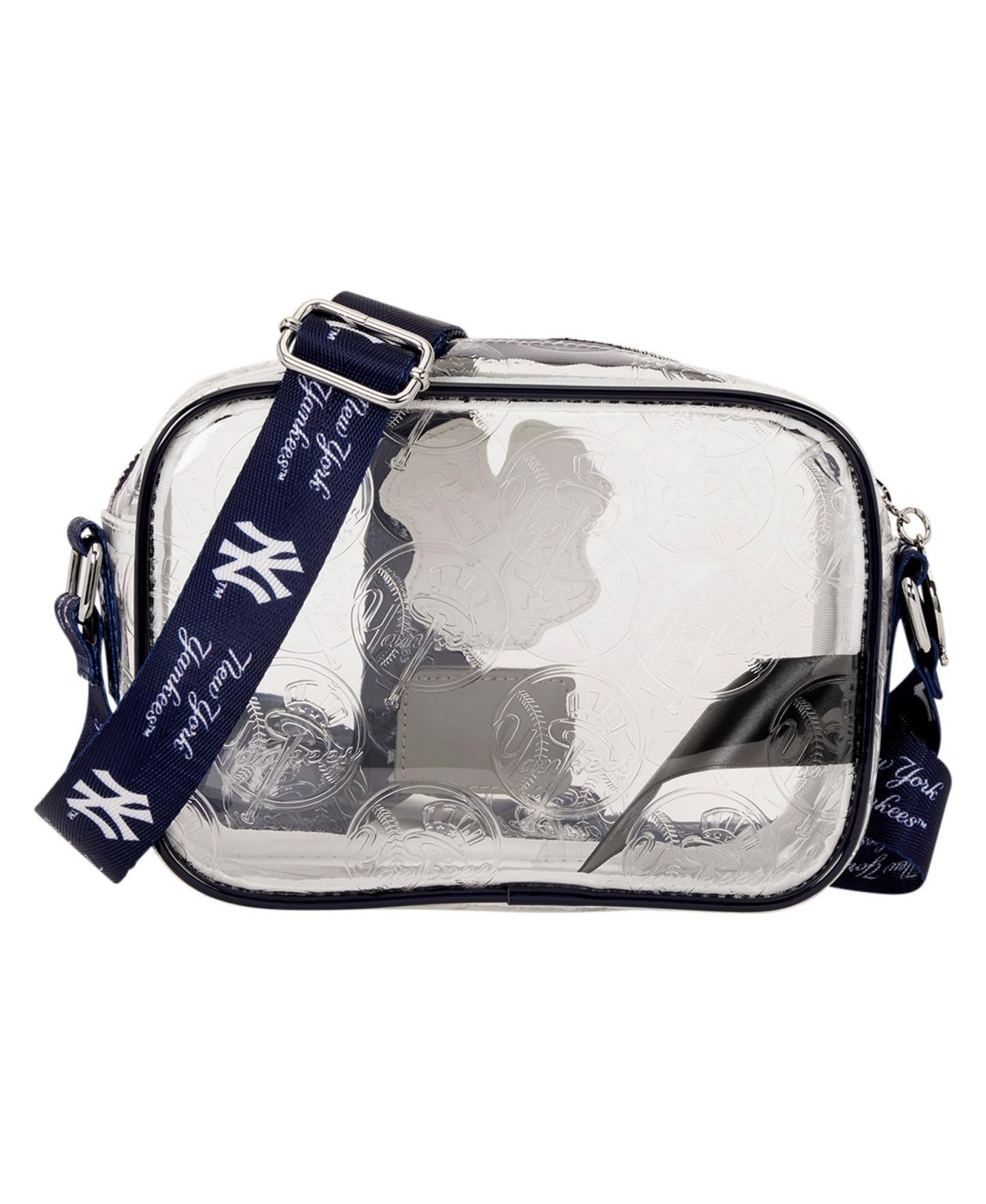 Женская сумка Loungefly New York Yankees Clear All Over Logo Crossbody — фото 3