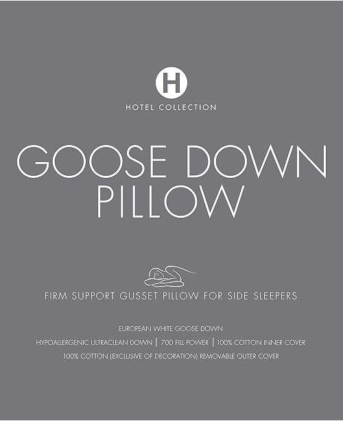 Hotel Collection European White Goose Down Firm King Pillow