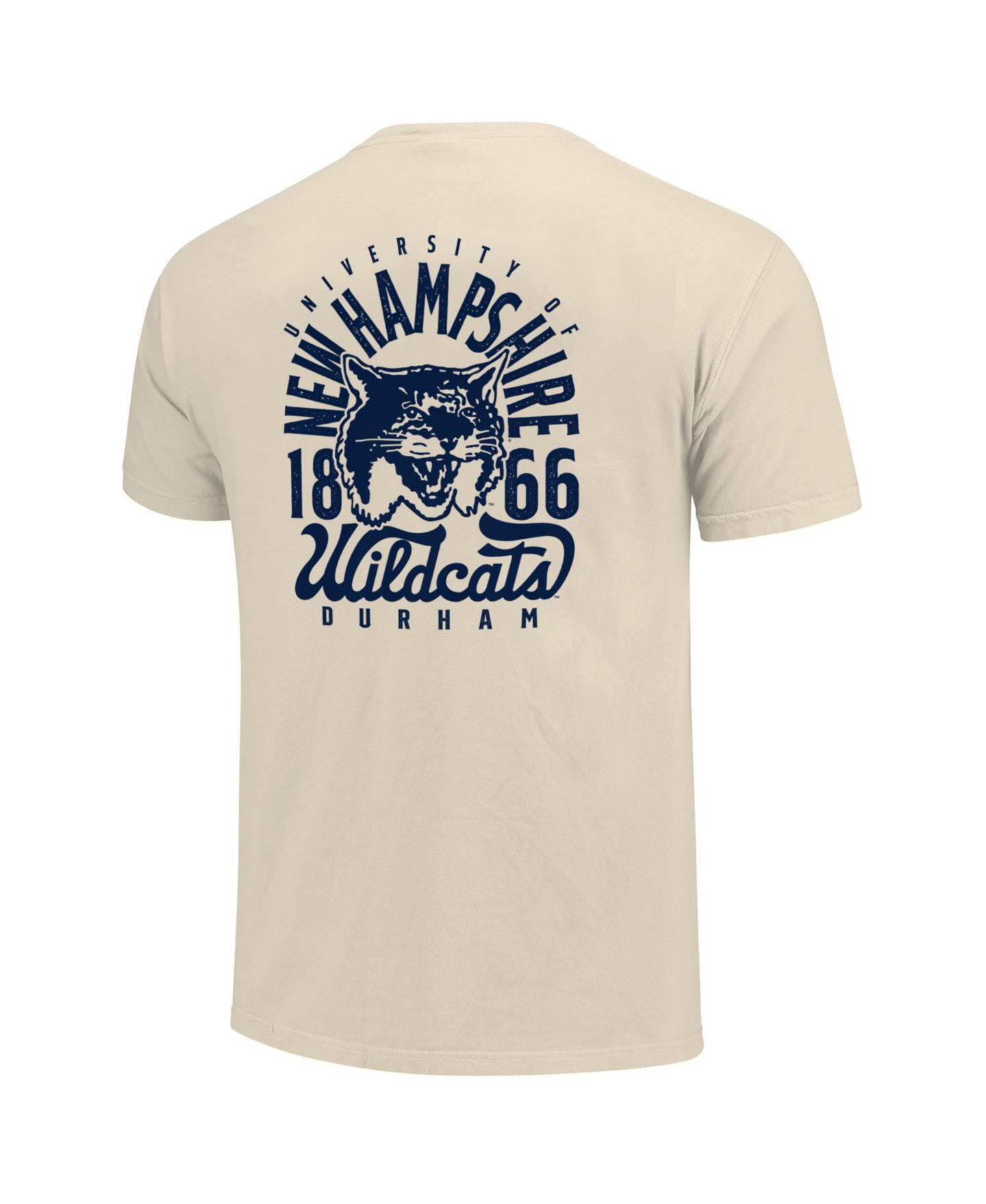 Мужская футболка Image One Cream New Hampshire Wildcats Comfort Colors Mascot Overlay — фото 2