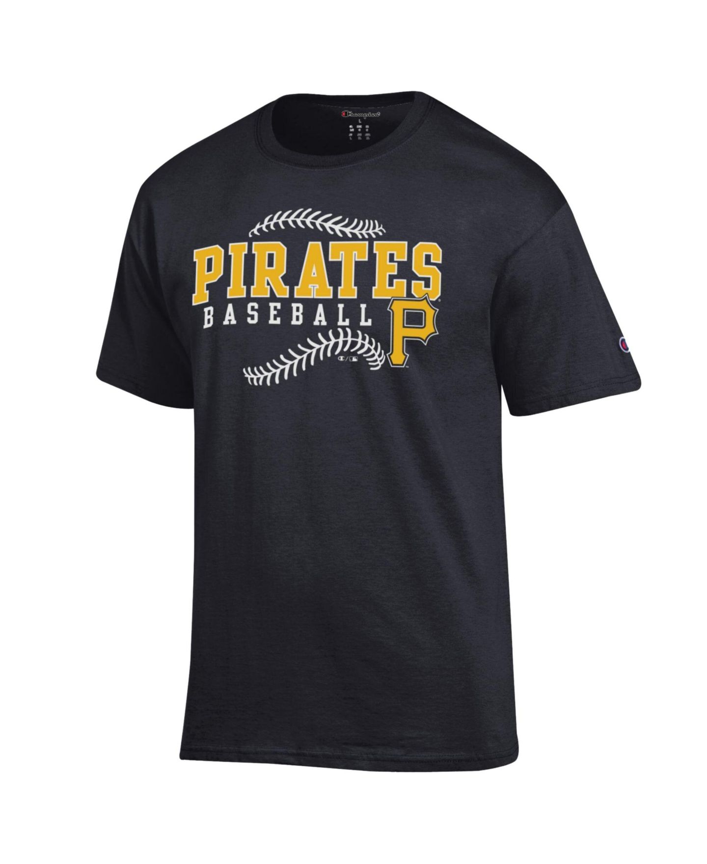 Мужская футболка Champion Black Pittsburgh Pirates Baseball — фото 3