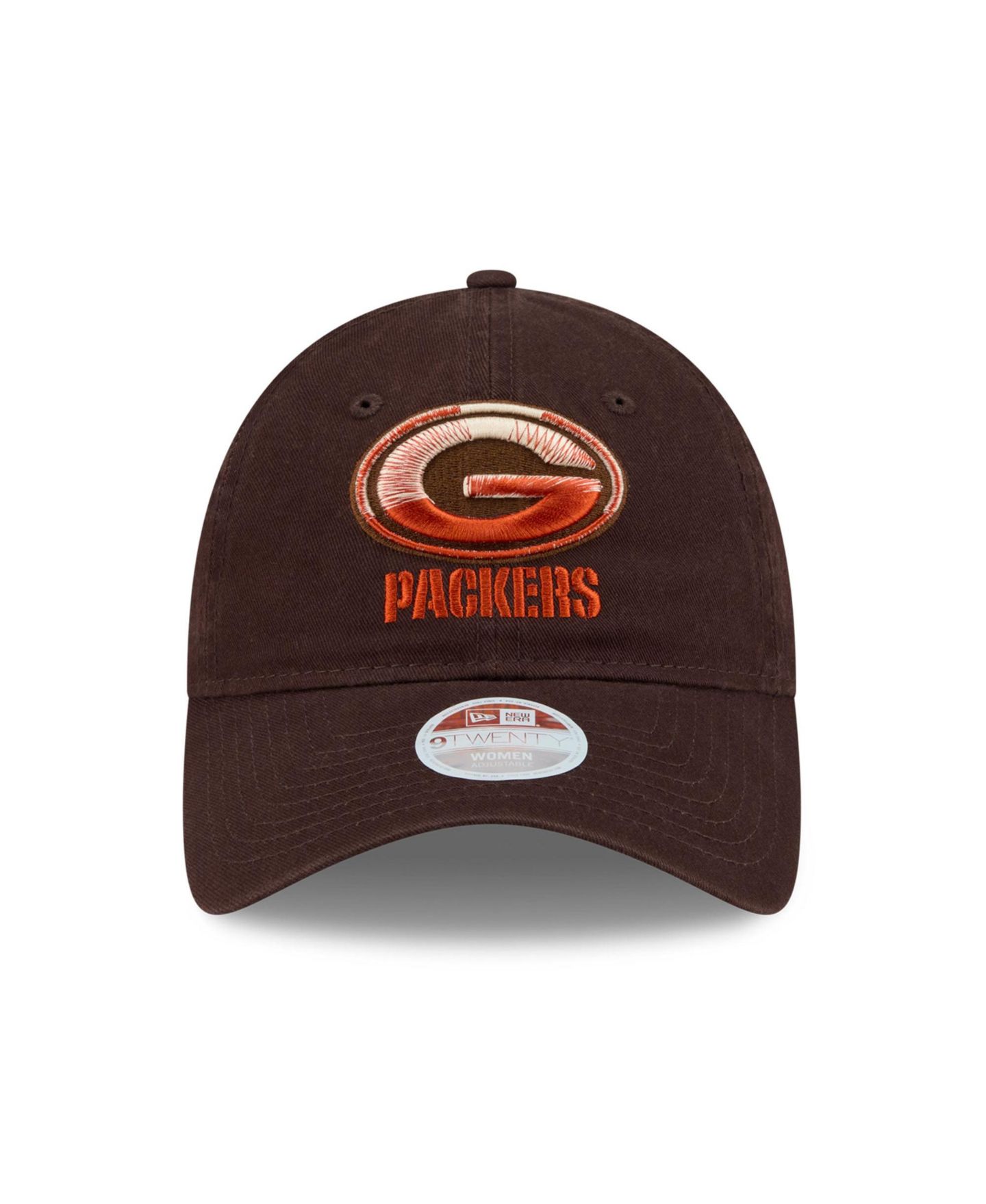 Женские кепки New Era Brown Green Bay Packers Pumpkin Spice 9TWENTY Adjustable Hat — фото 5