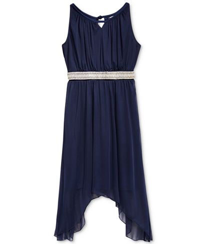 Crystal Doll Embellished-Waist Dress, Big Girls (7-16)