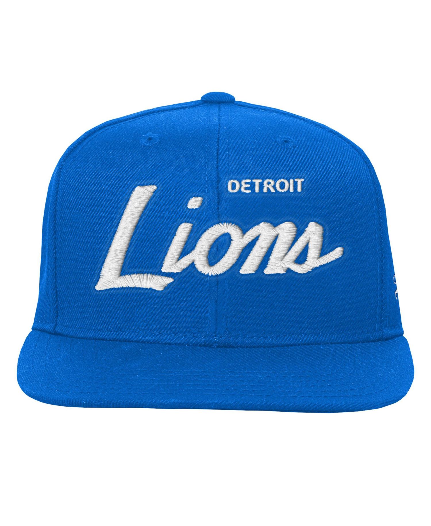Big Boys and Girls Blue Detroit Lions Head Coach Flat Brim Snapback Hat