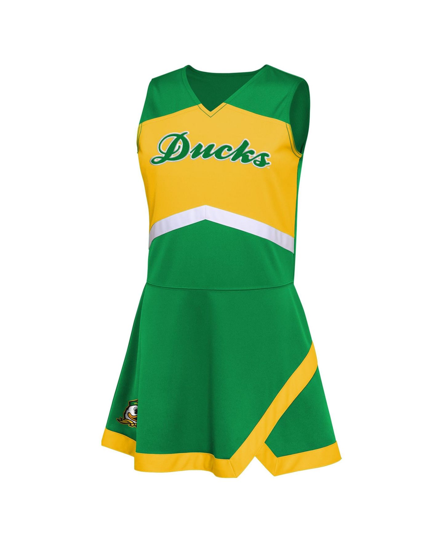 Платье Outerstuff Green Oregon Ducks Cheer Captain Jumper Dress для девочек — фото 3