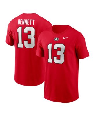 Men's Stetson Bennett Red Georgia Bulldogs Name & Number T-Shirt