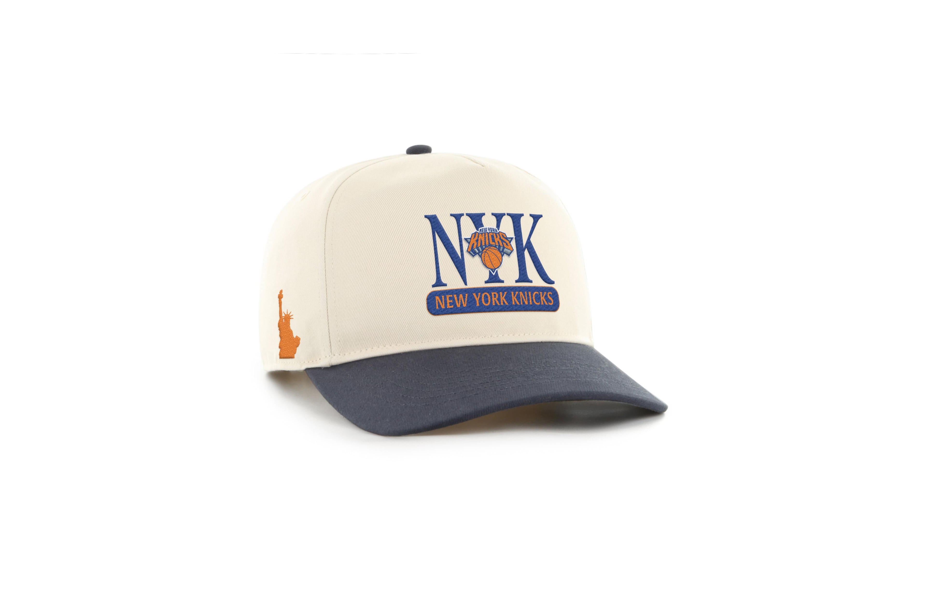 Men's '47 Natural/Navy New York Knicks Statue Of Liberty Hitch Adjustable Hat