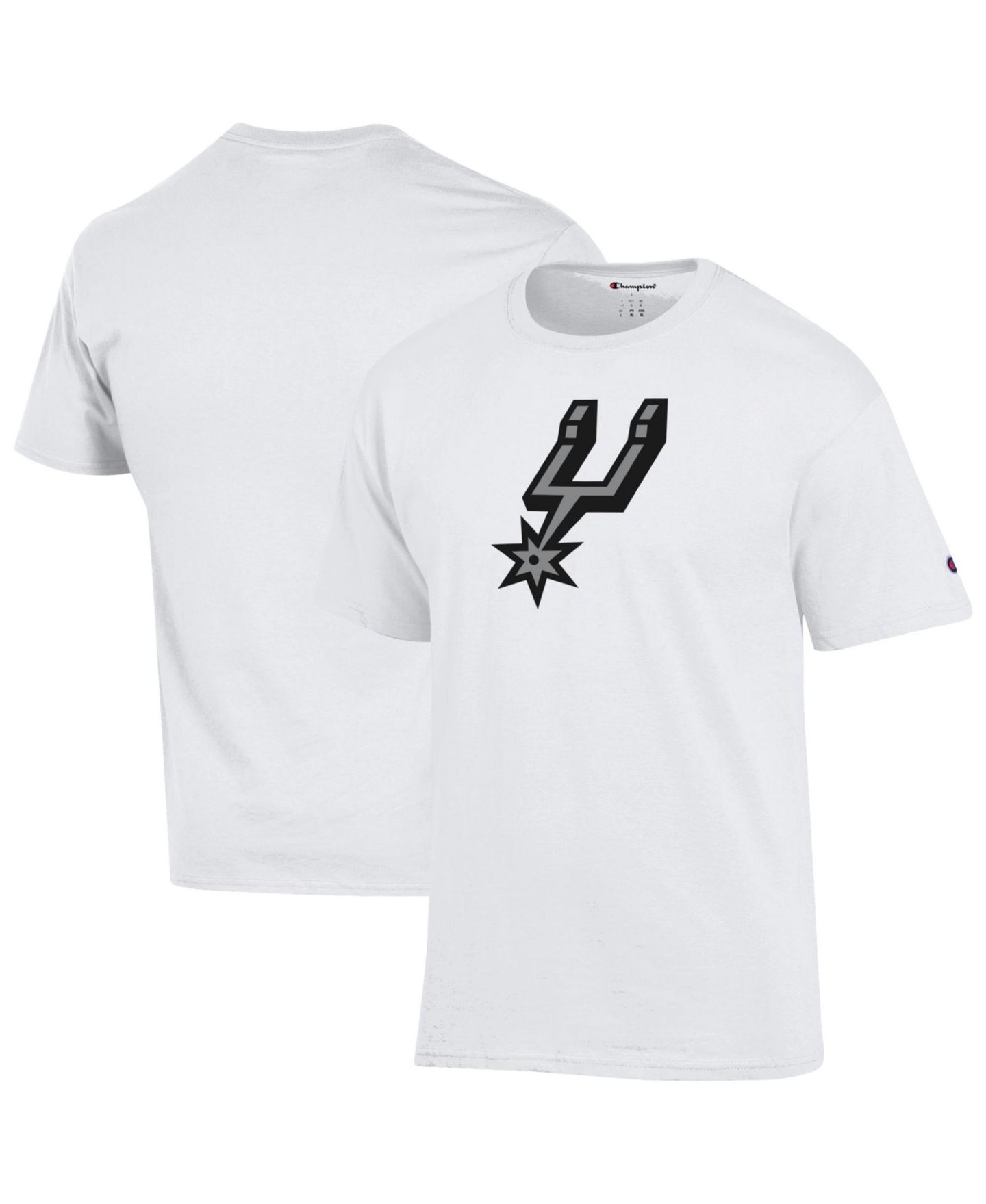 Мужская футболка Champion White San Antonio Spurs Jersey Cotton — фото 1