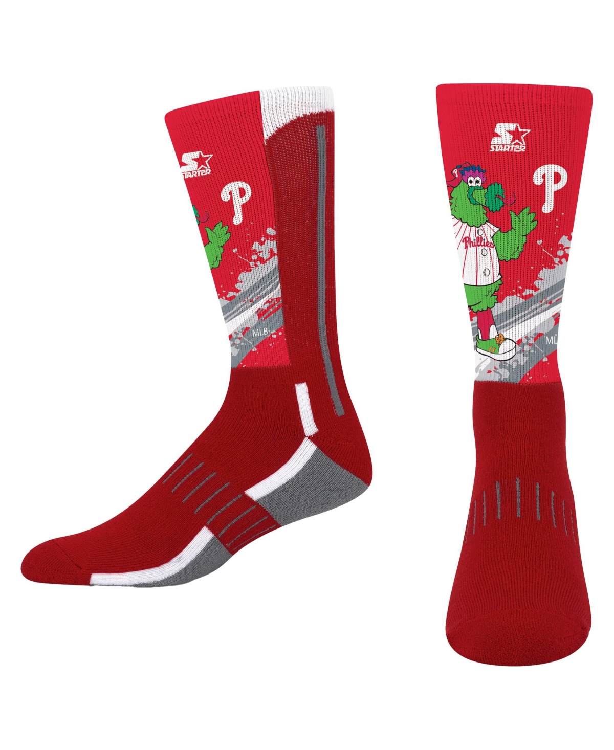 Big Boys and Girls Starter Red Philadelphia Phillies Phenom Mascot Color Splash Crew Socks