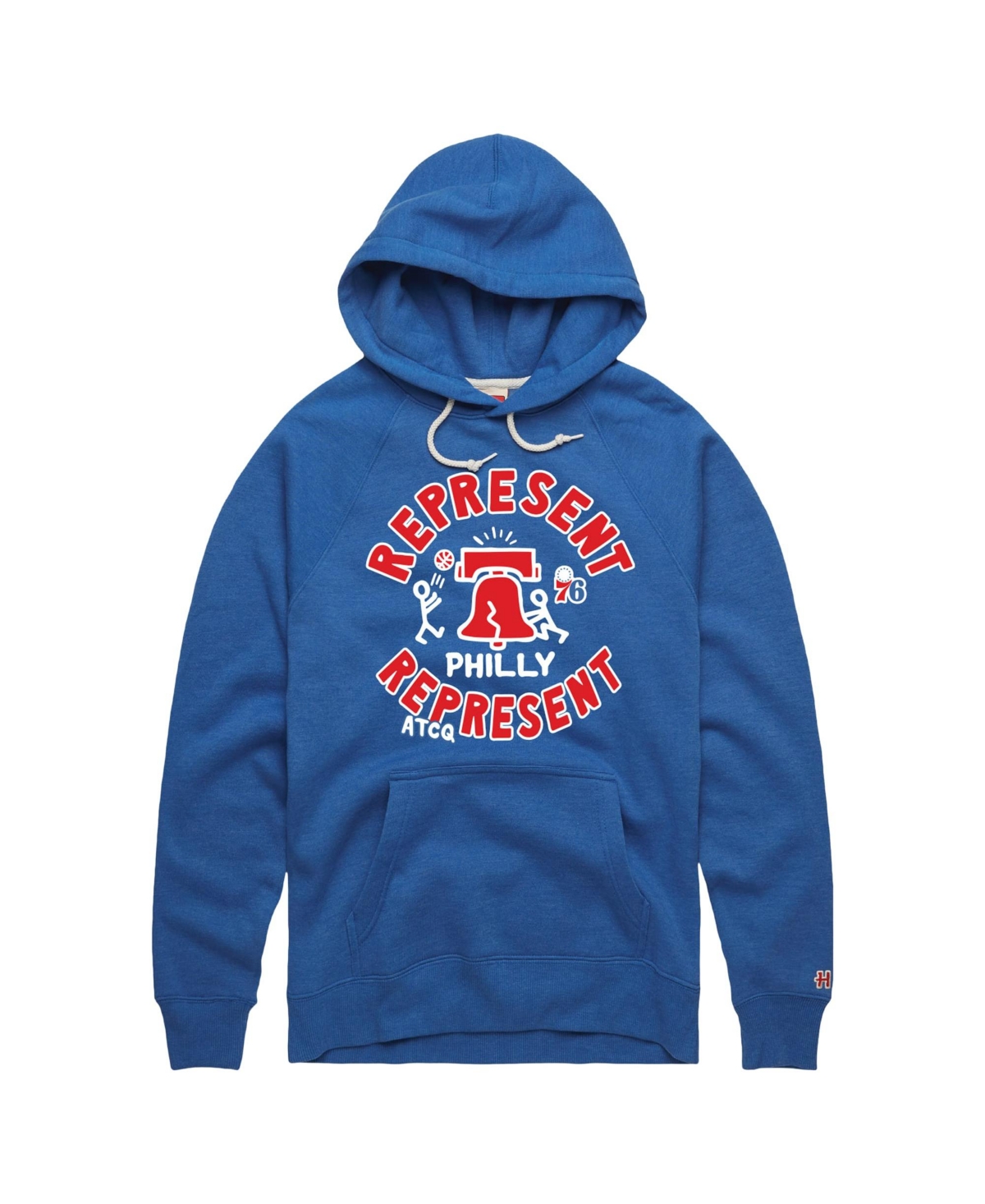 Men's and Women's Homage x A Tribe Called Quest Royal Philadelphia 76ers Represent Tri-Blend Hoodie - Royal