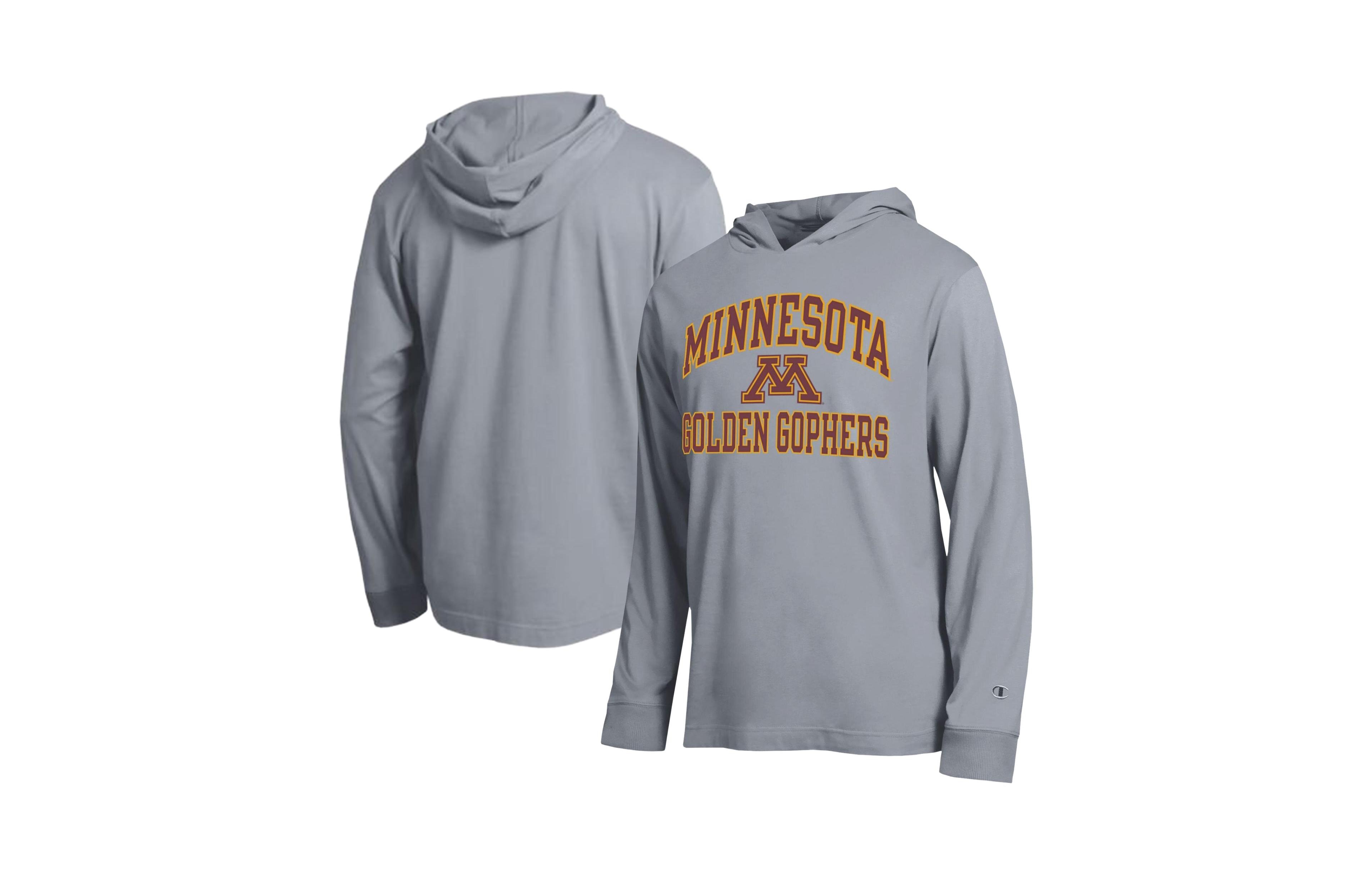 Champion Men's Heather Gray Minnesota Golden Gophers High Motor All-Star Long- Sleeves Hoodie