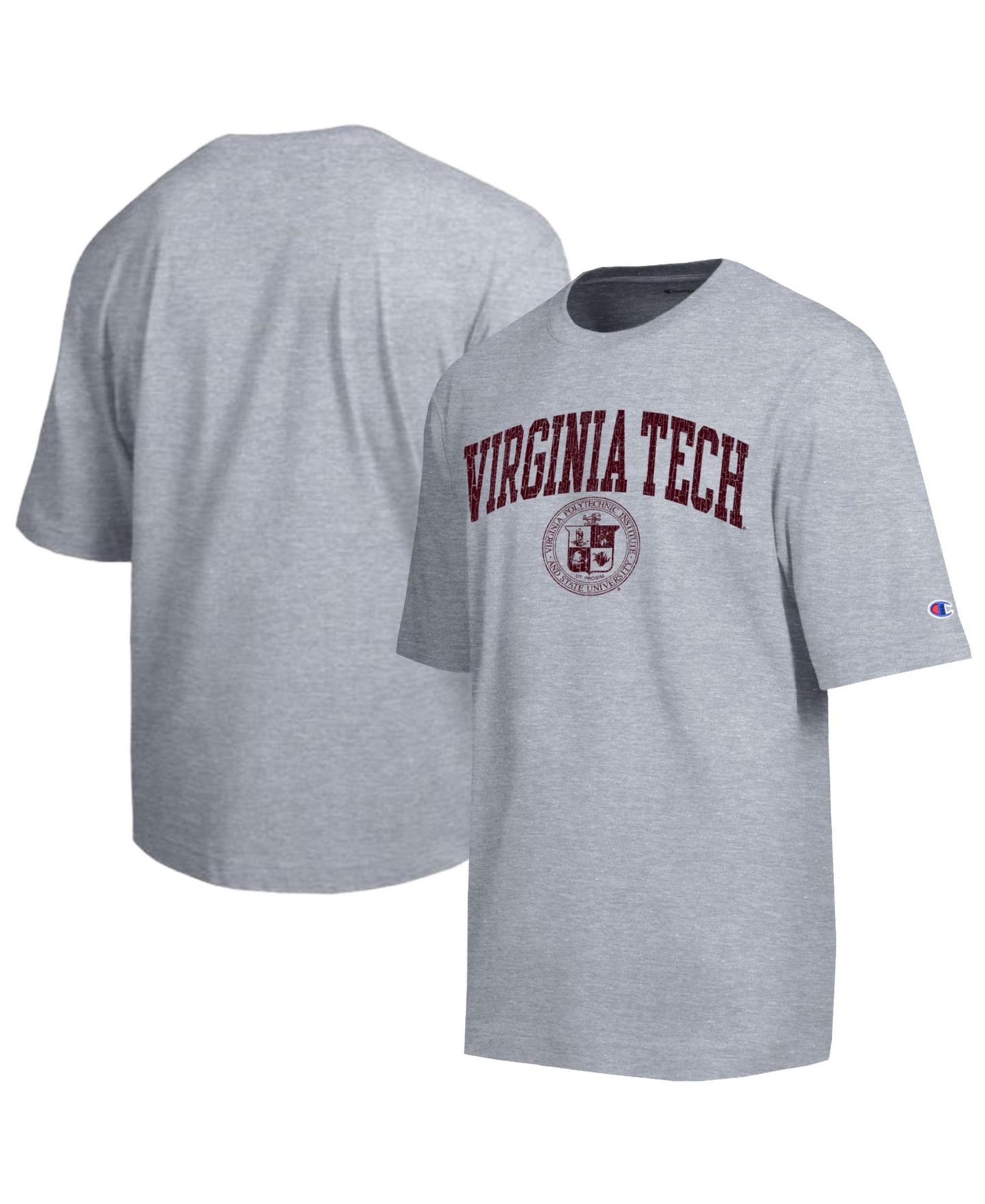 Мужская футболка Champion Heather Gray Virginia Tech Hokies Scholar All-Star — фото 1
