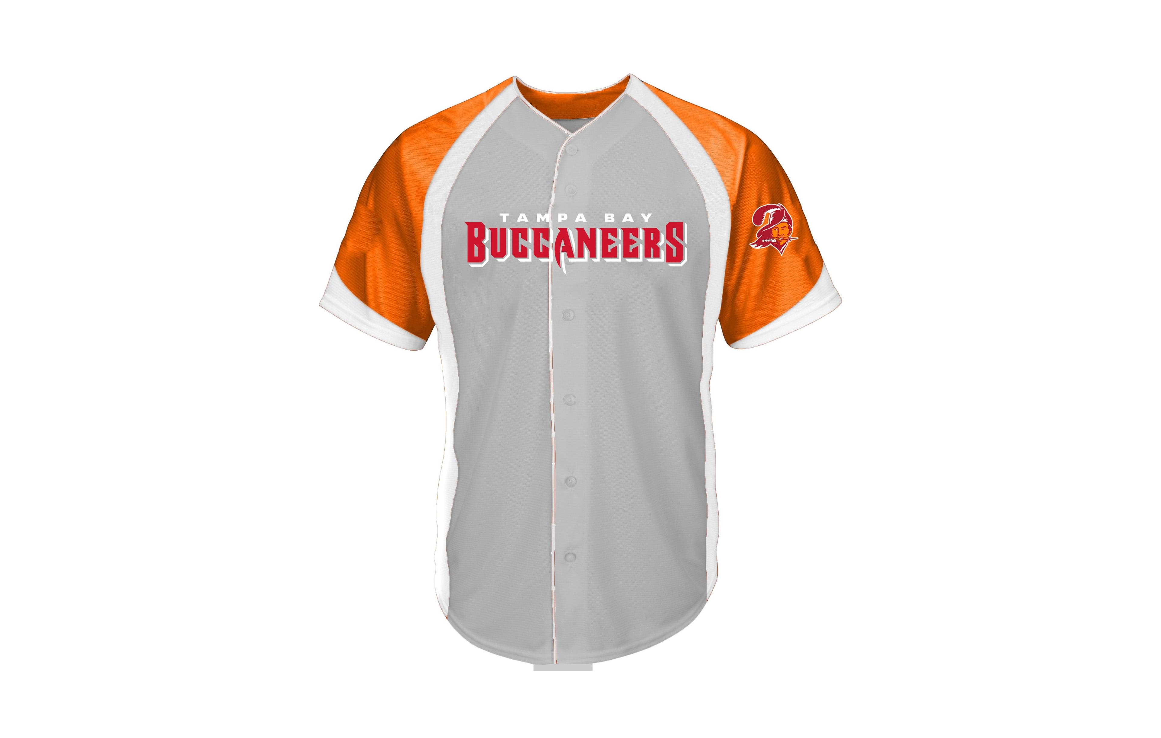 Men's Fanatics Gray Tampa Bay Buccaneers Big & Tall Button-Up Raglan Fashion Top