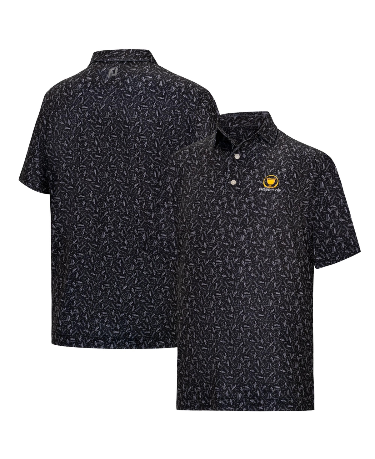 FootJoy Men's Black Presidents Cup 2026 President's Cup ProDry Chicago Print Lisle Polo Shirt
