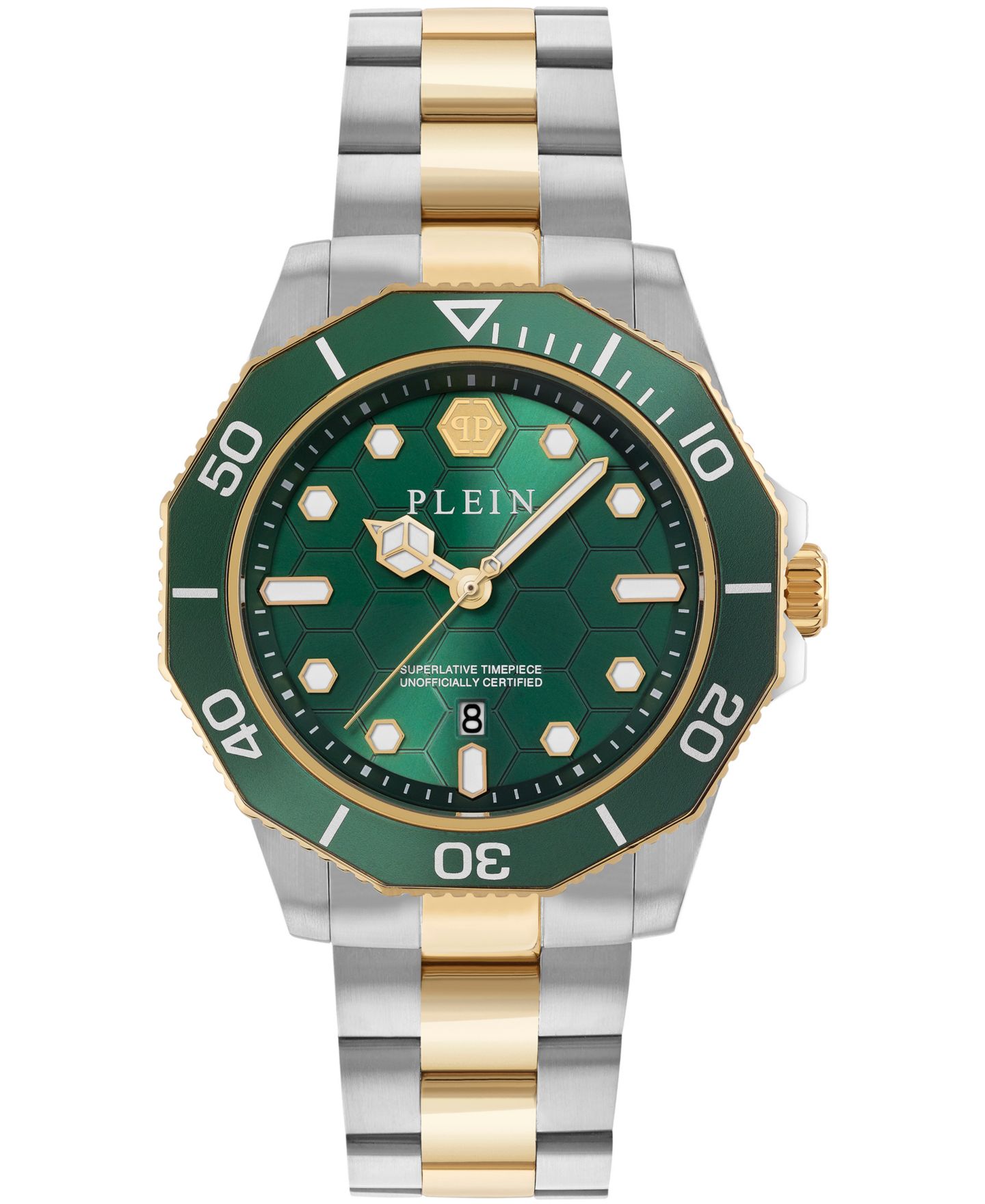 Мужские часы Philipp Plein Aquastorm Two-Tone Stainless Steel Bracelet Watch, 44mm — фото 1