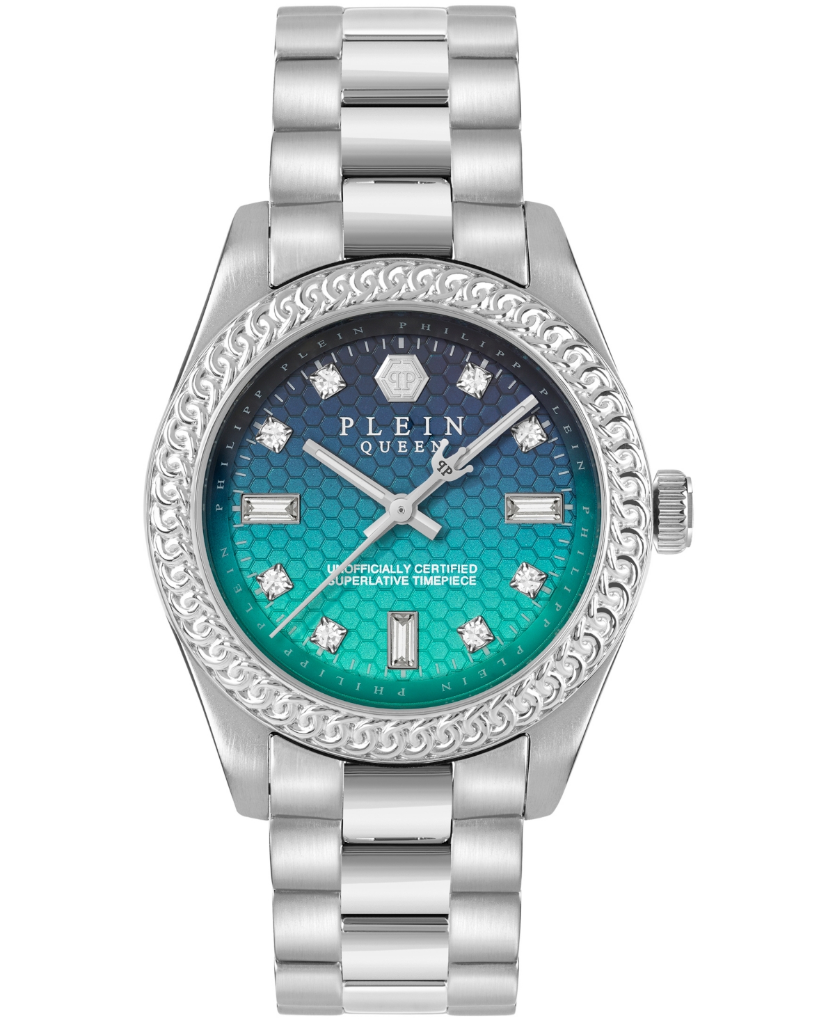 Philipp Plein Women's Queen Silver Stainless Steel Bracelet Watch, 36mm - Silver